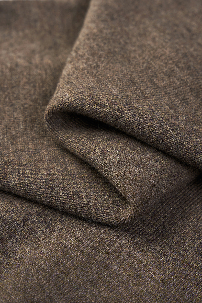 Brown knit short sleeve top fabric texture close-up