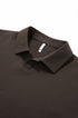 Close up of brown seagull collar long sleeve t shirt on a white background