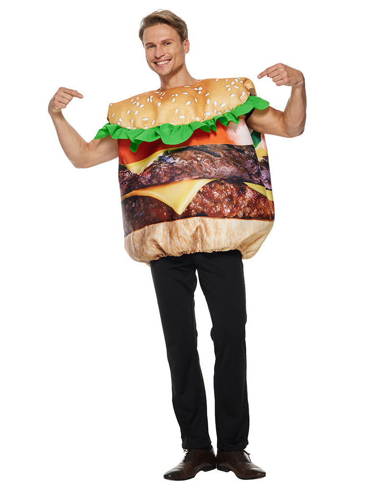 Cheeseburger Halloween costume showing lettuce detail