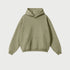Tan oversized hoodie with front pocket on light background