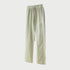 Light green wide-leg pants with side stripe and drawstring