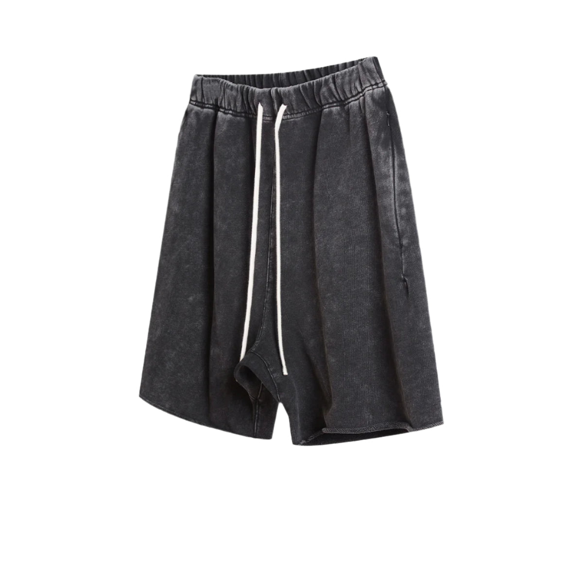 Premium Raw Edge Washed Cotton Shorts