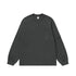 Carbon gray oversized long sleeve t-shirt with pocket for men