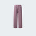 Mauve wide-leg jeans with relaxed fit and traditional 5-pocket design