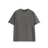 Unisex oversized charcoal tee, moisture-wicking cotton blend