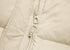 Double zipper detail of cream long puffer coat for women