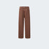 Brown wide-leg jeans with relaxed fit and classic denim construction
