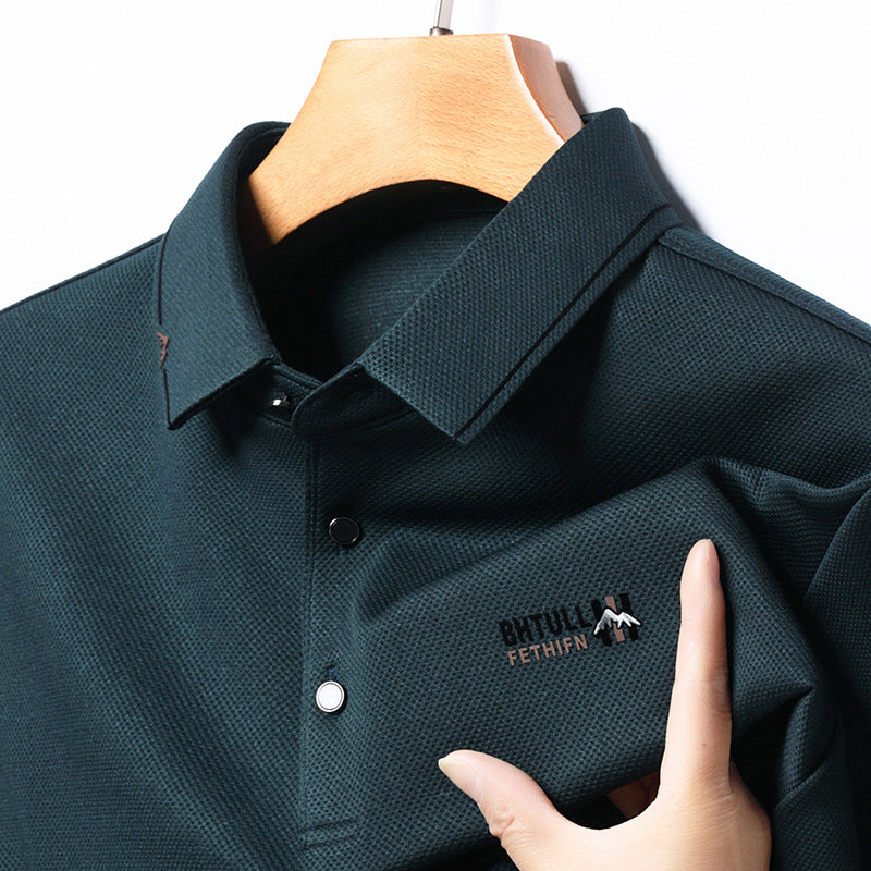 Men's Long Sleeve Performance Polo | Classic Minimal Design