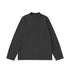 Dark Gray cotton blend half zip long sleeve t shirt relaxed fit