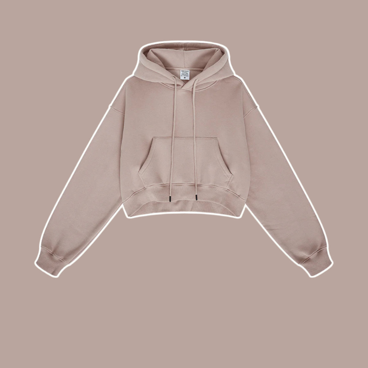Dusty Pink Cropped Hoodie – Trendy Streetwear Sweatshirt – A soft pink cropped hoodie featuring an oversized fit, kangaroo pocket, and drawstring hood for a stylish, cozy look