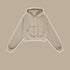 Beige Cropped Hoodie – Neutral-Toned Casual Sweatshirt – A warm beige cropped hoodie with a relaxed fit, perfect for layering or creating a casual, effortless aesthetic