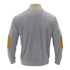 flat lay of gray corduroy button sweatshirt for men back