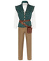 Tangled Flynn Rider men’s cosplay costume front view vest shirt pants belt pouch