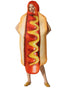 Food-themed hot dog Halloween outfit for adults with realistic print