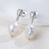 Freshwater pearl drop earrings in silver-tone 925 sterling silver