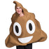 Funny adult poop emoji costume side angle with smiling design
