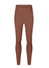 Chestnut brown high waisted seamless workout leggings with peach-lift design.