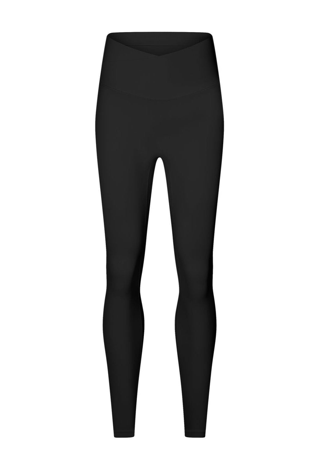 Black high waisted seamless workout leggings with peach-lift design.