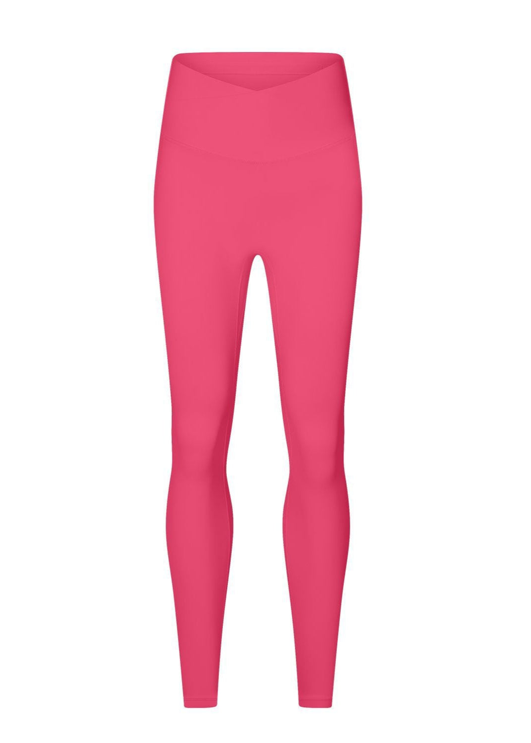 Hot pink high waisted seamless workout leggings with peach-lift design.