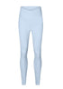 Light blue high waisted seamless workout leggings with peach-lift design.