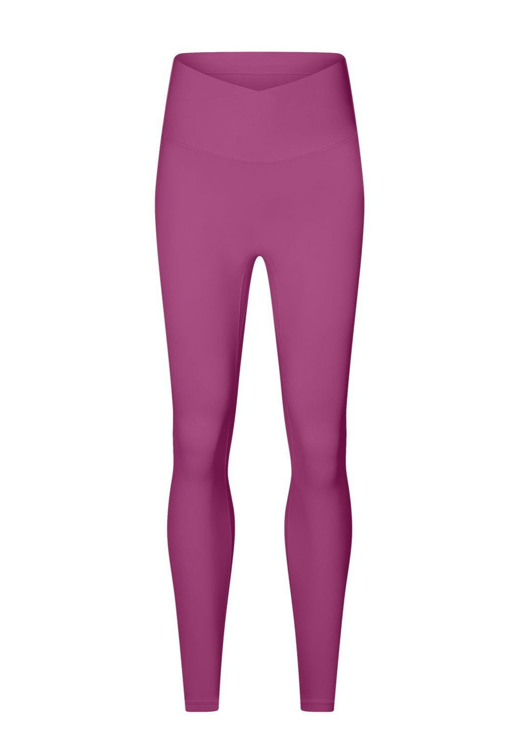 Purple high waisted seamless workout leggings with peach-lift design.
