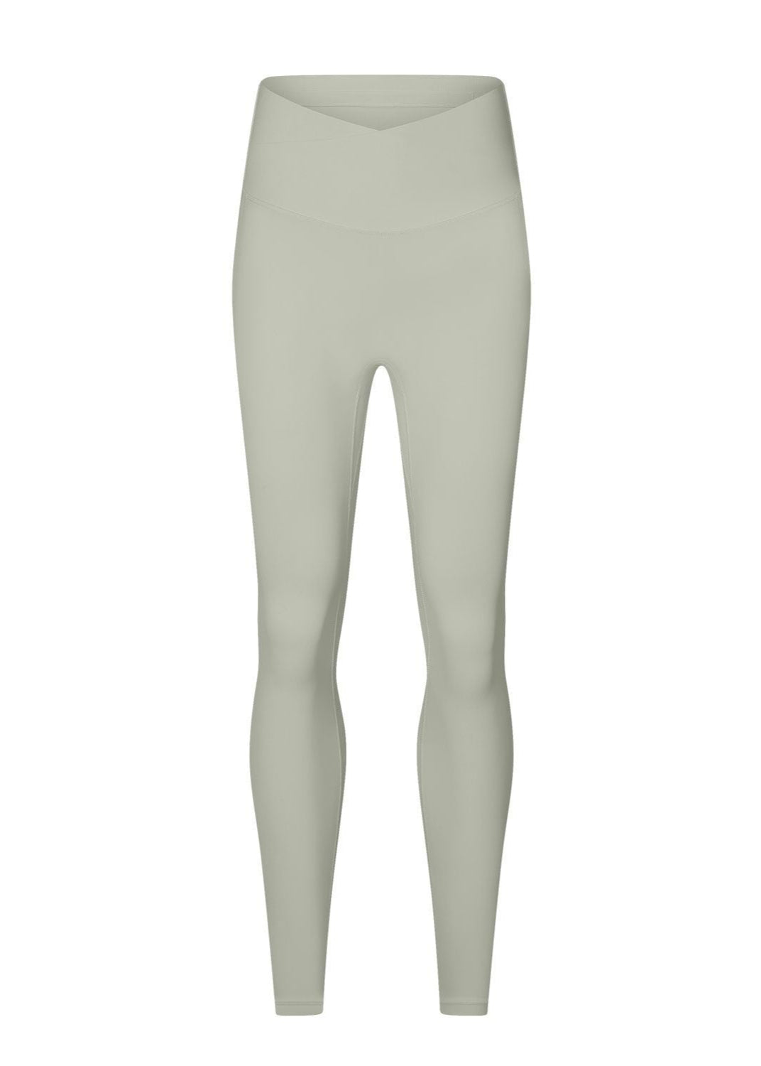 Sage green high waisted seamless workout leggings with peach-lift design.