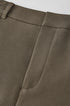 Fabric texture and stitching of khaki mens dress pants