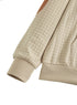 khaki sweatshirt with zip for men sleeve cuff close-up