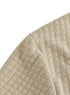 khaki sweatshirt sleeve texture close-up with ribbed finish