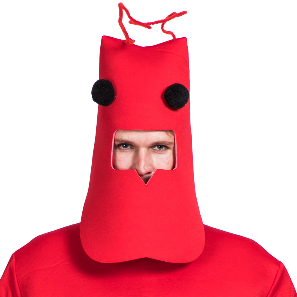 Adult lobster costume with hood and antennae