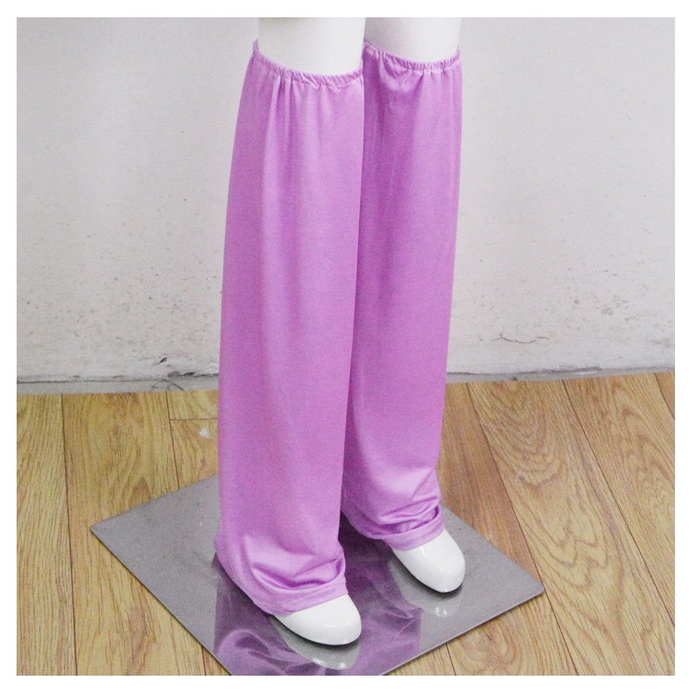 hunter x hunter machi cosplay purple leggings full length view halloween costume