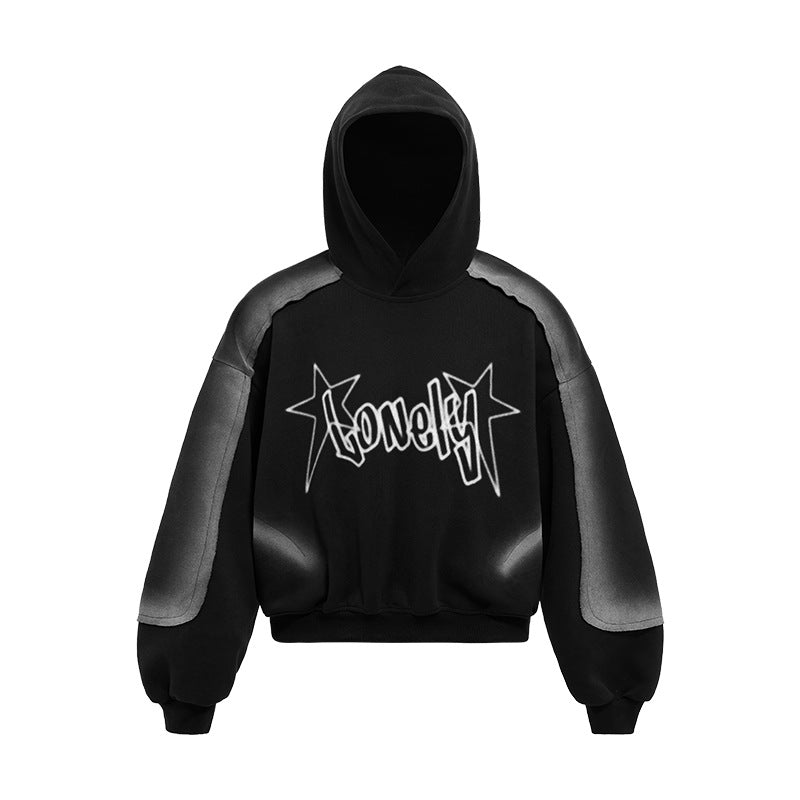 Black Graphic Hoodie for Men Oversized Streetwear Style – ZINNTRA