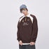 Men’s brown embroidered long sleeve t-shirt with polo collar and “Heart and Soul” design