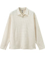 Men’s off-white long sleeve t shirt waffle knit seagull collar casual streetwear