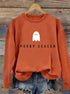 Mock neck oversized sweatshirt on hanger with jeans, casual fall outfit vibe