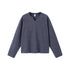 Navy Blue V-neck long sleeve t-shirt loose fit minimalist style