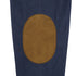 navy elbow patch close-up on corduroy button sweatshirt for men