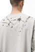 Back view of off-white "NO More Ideas" oversized graphic long sleeve tee