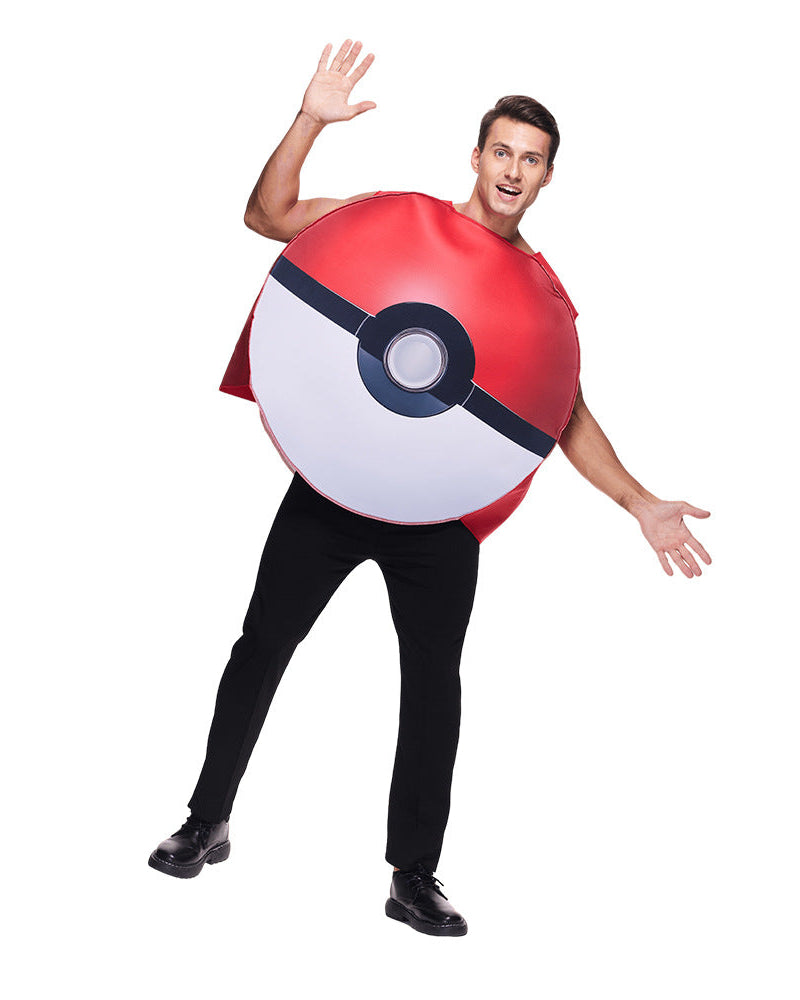 Adult Pokéball costume gaming cosplay pose