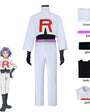 Team Rocket James cosplay costume pokemon white outfit with red R top and purple belt