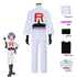 Team Rocket James cosplay costume pokemon white outfit with red R top and purple belt