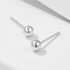 Minimalist 925 silver ball stud earrings polished bead design for ear piercings