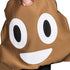 Poop emoji Halloween outfit with large white eyes and smile