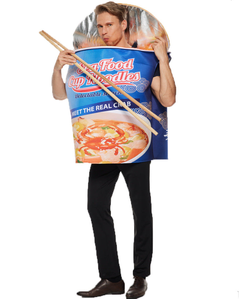 Funny ramen cup Halloween outfit front view