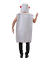 Back view of silver robot cosplay outfit