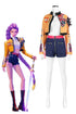 rumi halloween costume kpop outfit front view yellow jacket and shorts