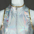 rumi white metallic halloween costume kpop cosplay back view holographic shorts