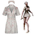 Silent Hill nurse Halloween costume bloody dress with headpiece front view