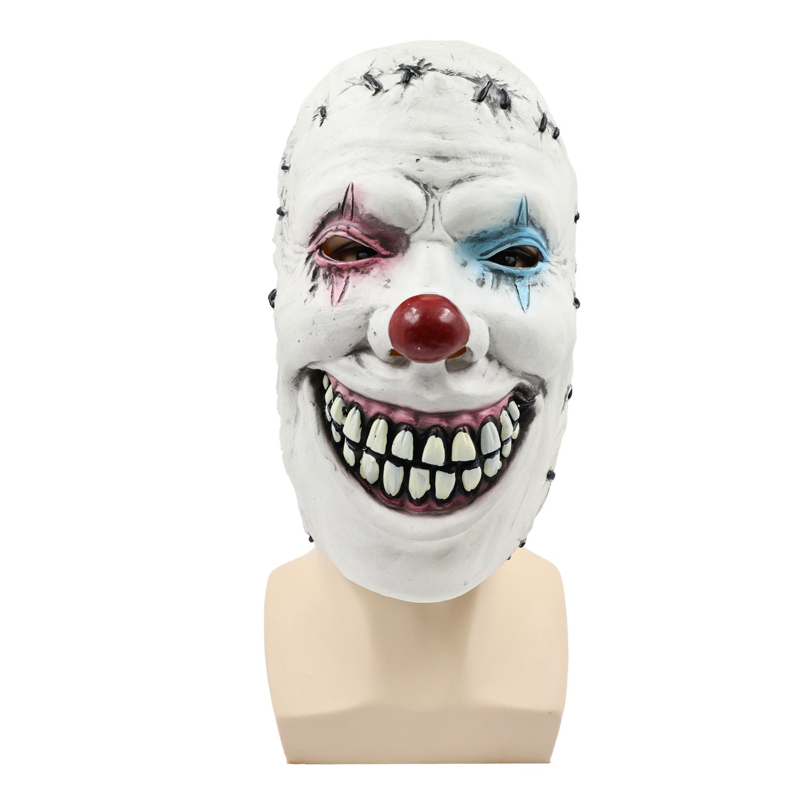 smiling clown latex halloween mask creepy cosplay