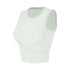 Mint ribbed sports tank top with wide shoulder straps and sculpted seams.